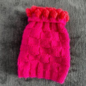 XS Fuchsia Knit Dog Sweater